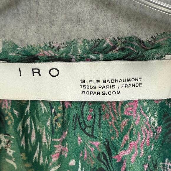 IRO Paris Date Top Blouse Size 38 Babydoll Ruffle Flutter Sleeve Semi Sheer Boho - Picture 6 of 16